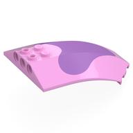 Windscreen 8 × 6 × 2 Curved with Medium Lavender Splotch print Leuchtrosa