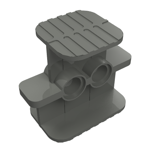 Rubber Band / Belt Holder 2 × 4 × 2 1/3 Dunkelblaugrau