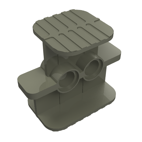 Rubber Band / Belt Holder 2 × 4 × 2 1/3 Dark Gray