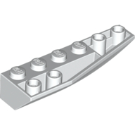 Brick Wedged, Curved Inverted 6 × 2 Right White