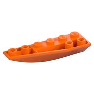 Brick Wedged, Curved Inverted 6 × 2 Left Orange