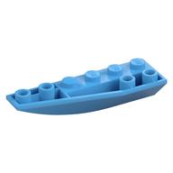 Brick Wedged, Curved Inverted 6 × 2 Left Medium Blue