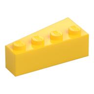 Brick Wedged, Angled 4 × 2 Right Yellow