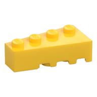 Brick Wedged, Angled 4 × 2 Left Yellow