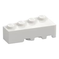 Brick Wedged, Angled 4 × 2 Left White