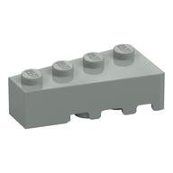 Brick Wedged, Angled 4 × 2 Left Light Gray