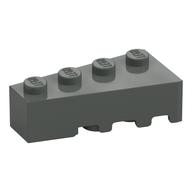Brick Wedged, Angled 4 × 2 Left Dark Gray