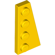Wedge Plate 4 × 2 Right Yellow
