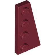 Wedge Plate 4 × 2 Right Dark Red