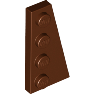 Wedge Plate 4 × 2 Right Reddish Brown
