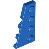 Wedge Plate 4 × 2 Left Blue