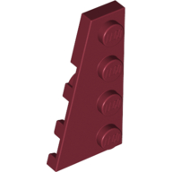 Wedge Plate 4 × 2 Left Dark Red