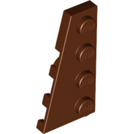 Wedge Plate 4 × 2 Left Reddish Brown