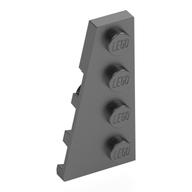 Wedge Plate 4 × 2 Left Metallic Silver