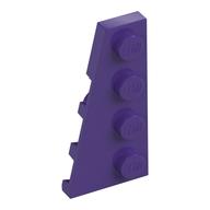 Wedge Plate 4 × 2 Left Dark Purple