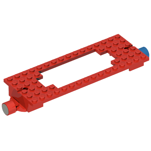Train Base 6 × 16 Old with Magnets Rot