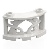 Fence Decorative 3 × 3 × 2 Quarter Round with 2 Studs White