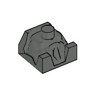 Racer Driver, Brick Special 2 × 2 No Head Dark Gray