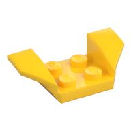 Mudguard 2 × 4 with 2 × 2 Studs and Flared Wings Yellow