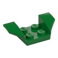 Mudguard 2 × 4 with 2 × 2 Studs and Flared Wings Grün