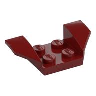 Mudguard 2 × 4 with 2 × 2 Studs and Flared Wings Dunkelrot