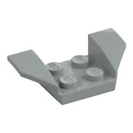 Mudguard 2 × 4 with 2 × 2 Studs and Flared Wings Light Gray
