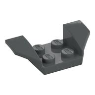 Mudguard 2 × 4 with 2 × 2 Studs and Flared Wings Dark Bluish Gray