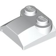 Brick Curved 2 × 2 × 2/3 Two Studs and Lip End White