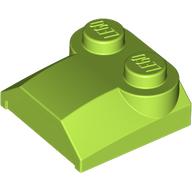 Brick Curved 2 × 2 × 2/3 Two Studs and Lip End Lime