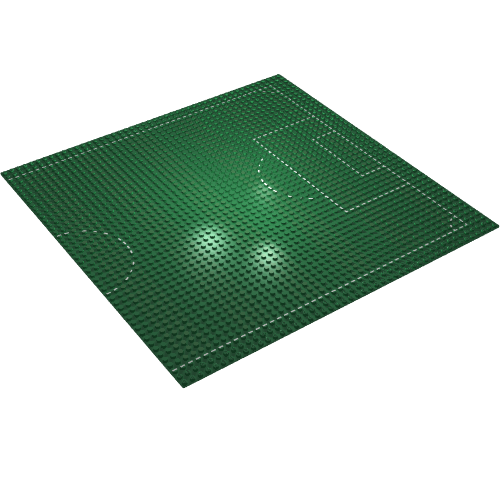Baseplate 48 × 48 with Playing Field Print Grün
