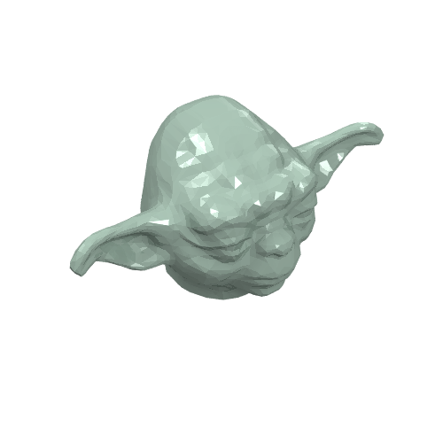 Minifig Head Special, Yoda Sandgrün