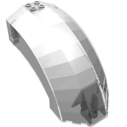 Windschutzscheibe 12 × 6 × 6 gebogen Transparent