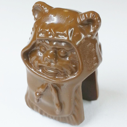 Minifig Head Special, Ewok [Plain] Brown
