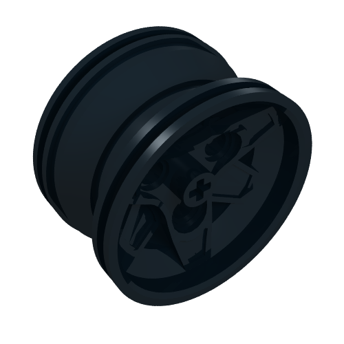 Wheel 43.2 × 26 Technic Racing Small with 3 Pinholes Black
