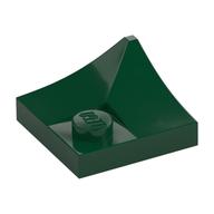Plate Special 2 × 2 with Double Inverted Curve, 1 Stud Dark Green