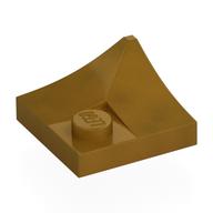 Plate Special 2 × 2 with Double Inverted Curve, 1 Stud Perlgold