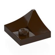 Plate Special 2 × 2 with Double Inverted Curve, 1 Stud Dark Brown
