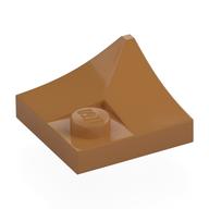 Plate Special 2 × 2 with Double Inverted Curve, 1 Stud Medium Nougat