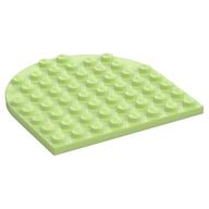 Plate 8 × 8 with Rounded End Yellowish Green