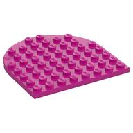 Platte 8 × 8 mit abgerundet Ende Magenta