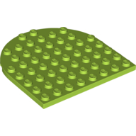 Platte 8 × 8 mit abgerundet Ende