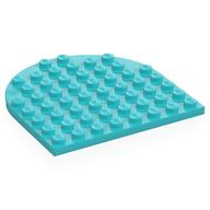 Plate 8 × 8 with Rounded End Medium Azure