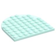 Plate 8 × 8 with Rounded End Light Aqua
