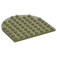 Plate 8 × 8 with Rounded End Olive Green