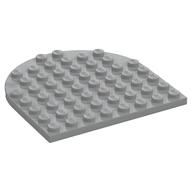 Plate 8 × 8 with Rounded End Light Bluish Gray