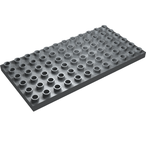 Duplo Platte 6 × 12 Perlhellgrau