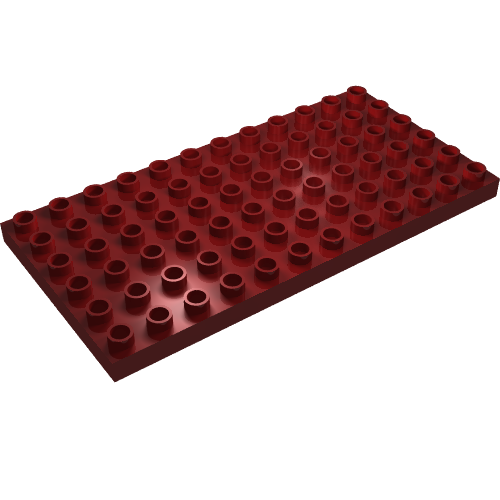 Duplo Plate 6 × 12 Dark Red