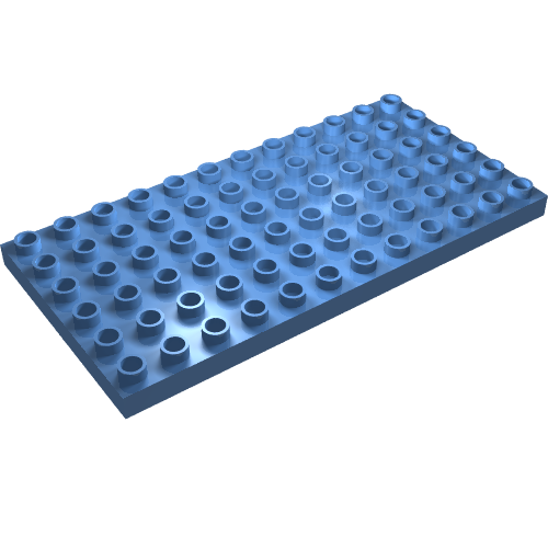 Duplo Plate 6 × 12 Medium Blue