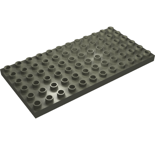 Duplo Platte 6 × 12 Dunkelgrau