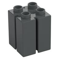 Duplo Brick 2 × 2 × 2 with Vertical Grooves